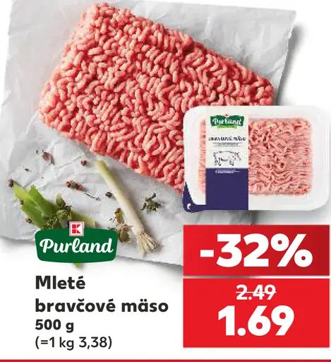 Mleté bravčové mäso