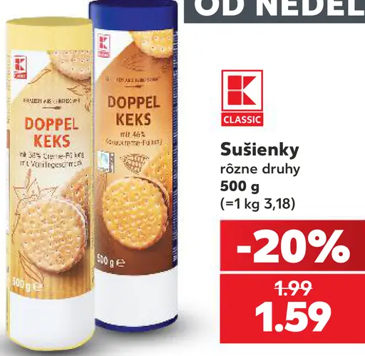 K-Classic sušienky rôzne druhy