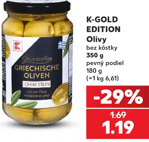 K-Gold Edition grécke olivy bez kôstky