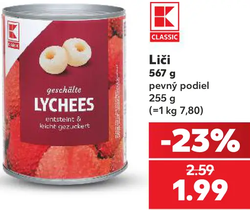 K-Classic liči, pevný podiel