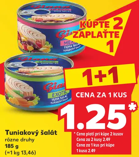 Giana tuniakový šalát viac druhov