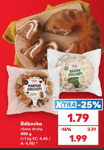 Bábovka rôzne druhy