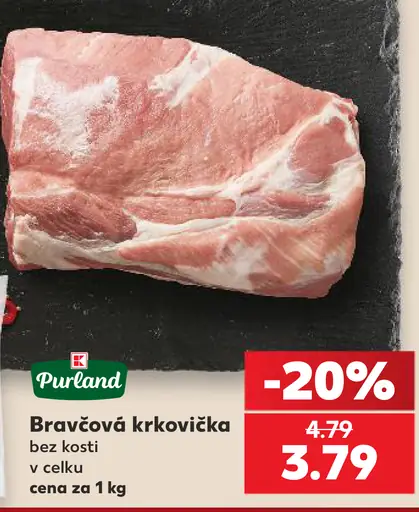 Pureland bravčová krkovička bez kosti v celku
