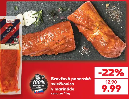 Bravčová panenská sviečkovica v marináde