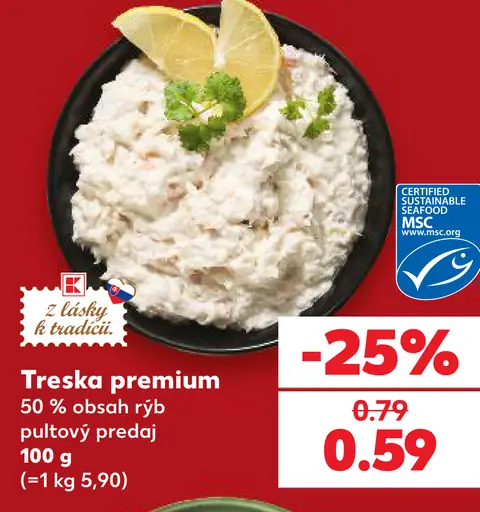 Treska premium s 50 % obsahom rýb