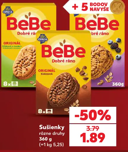 BeBe sušienky rôzne druhy