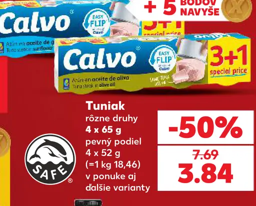 Calvo Tuniak rôzne druhy