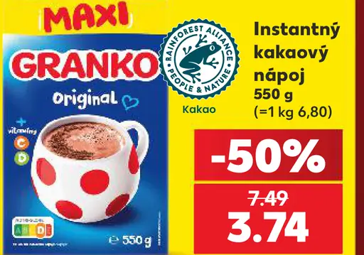 Granko Maxi instantný kakaový nápoj Original