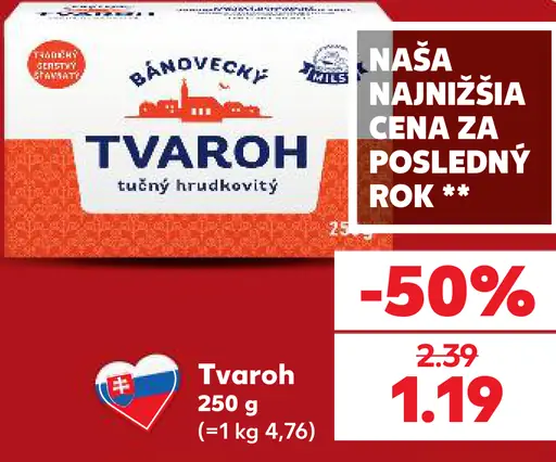 Bánovecký tvaroh tučný hrudkovitý