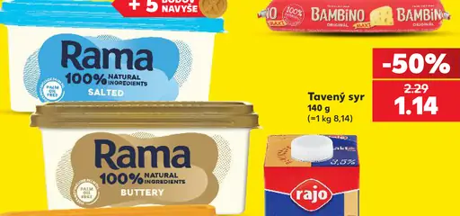 Rama tuková nátierka – Natural Salted, Buttery, Classic, rôzne druhy