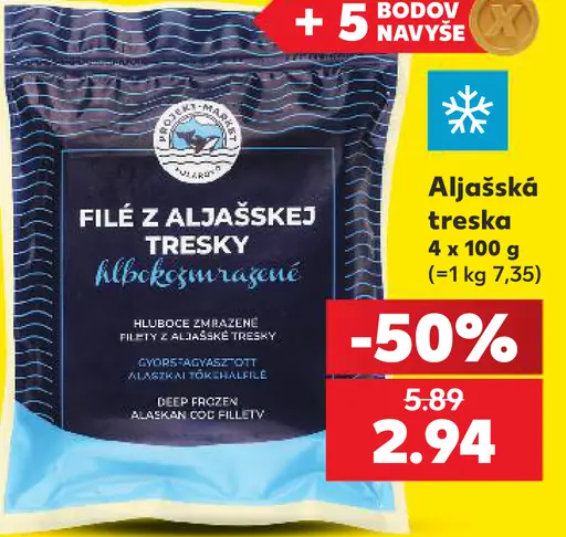 Filety z aljašskej tresky