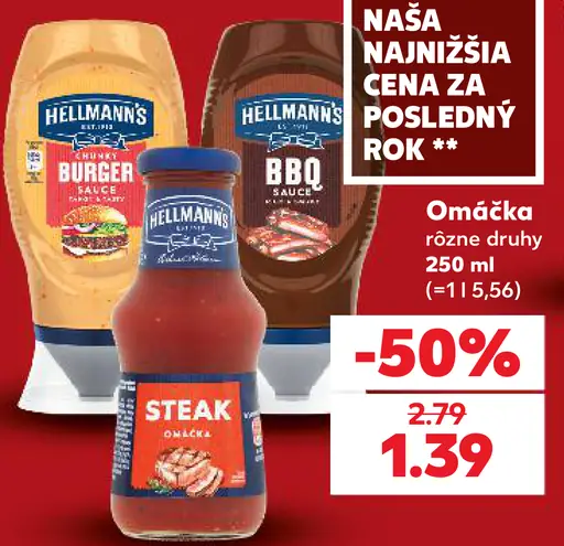 Hellmann's omáčka rôzne druhy