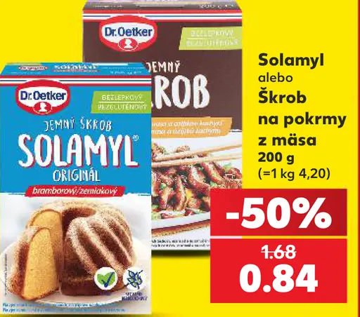 Dr. Oetker Solamyl alebo škrob na pokrmy z mäsa