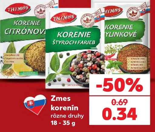 Thymos zmes korenín – rôzne druhy