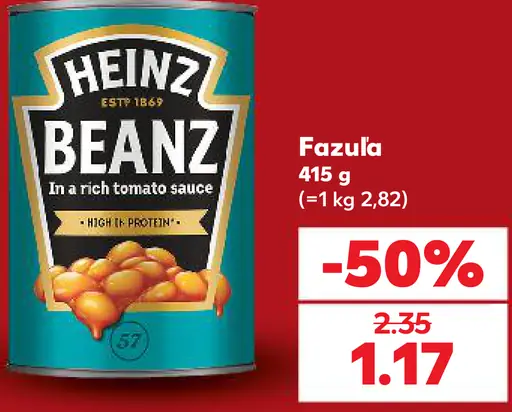 Heinz Beanz fazuľa v paradajkovej omáčke