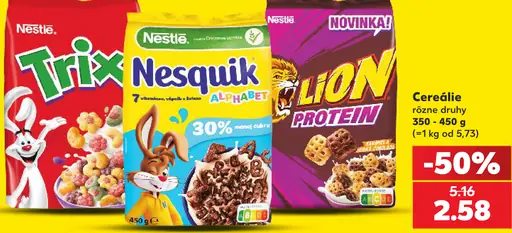 Nestlé Nesquik Alphabet cereálie