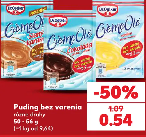 Dr. Oetker Crème Olé puding čokoládový