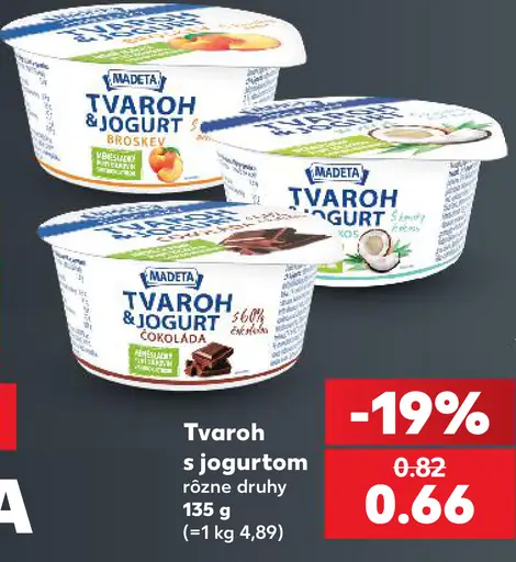 Madeta tvaroh s jogurtom, rôzne druhy