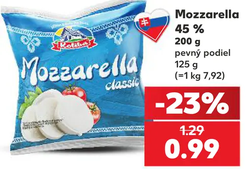 Kolin mozzarella 45 %