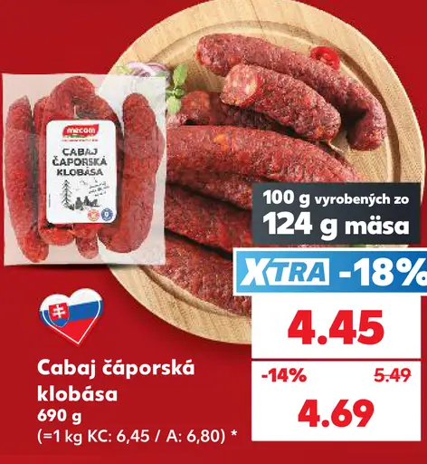 Cabaj čáporská klobása