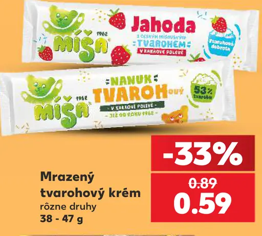 Míša mrazený tvarohový krém
