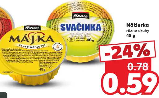 Hamé nátierka rôzne druhy