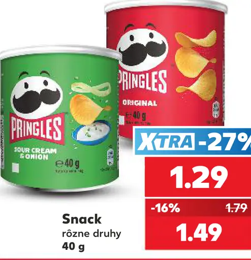 Pringles Snack rôzne druhy