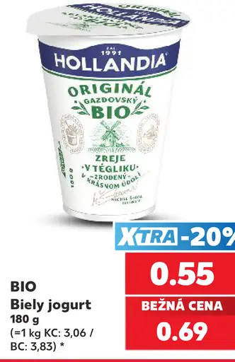 Hollandia BIO Biely jogurt
