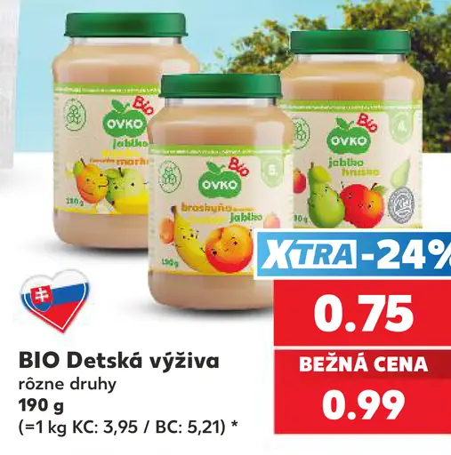 BIO detská výživa, rôzne druhy