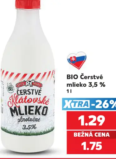 BIO Čerstvé mlieko 3,5%