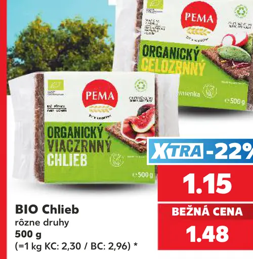 PEMA BIO chlieb, organický celozrnný a viaczrnný chlieb