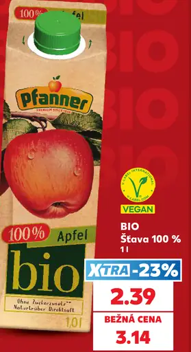 Pfanner Bio 100 % jablková šťava