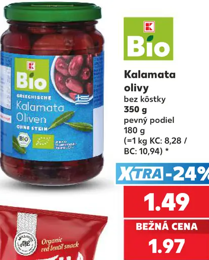 K-Bio Bio kalamata olivy bez kôstky