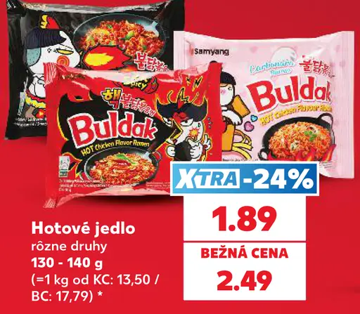 Samyang Buldak hotové jedlo rôzne druhy