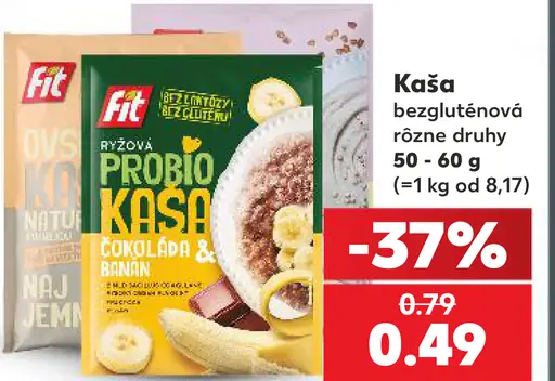 Fit bezgluténová kaša, rôzne druhy