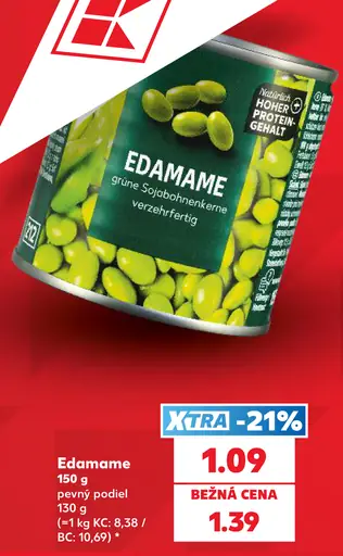 K-Classic edamame, zelené sójové bôby