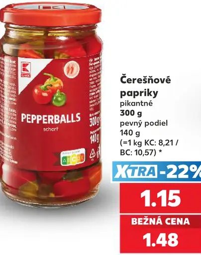 K-Classic čerešňové papriky pikantné