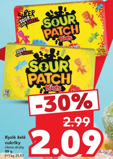 Sour Patch Kids kyslé želé cukríky