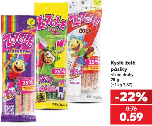 JOJO kyslé želé pásiky