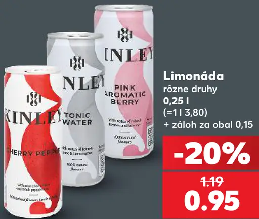 Kinley Pink Aromatic Berry limonáda