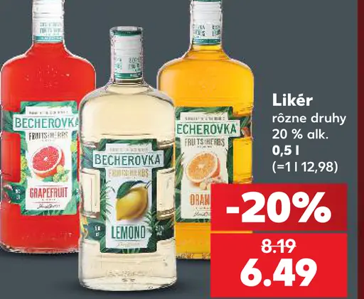 Becherovka likér rôzne druhy