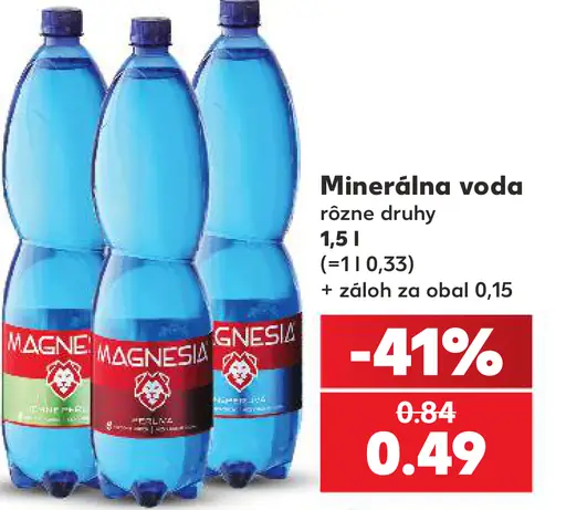 Magnesia minerálna voda rôzne druhy