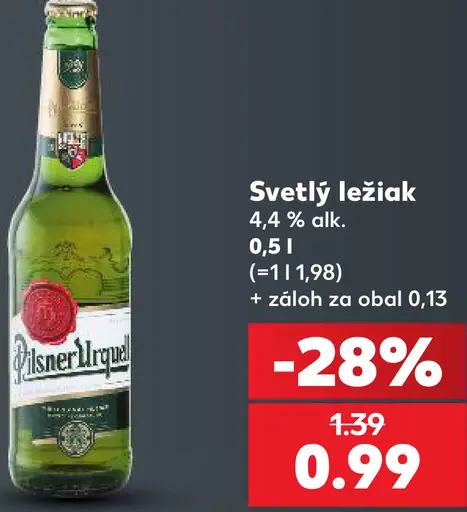 Pilsner Urquell Pivo ležiak svetlý