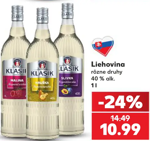 Klasik liehovina, rôzne druhy