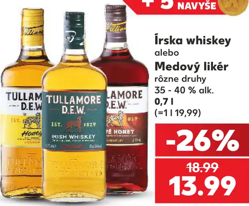 Tullamore D.E.W. Írská whiskey