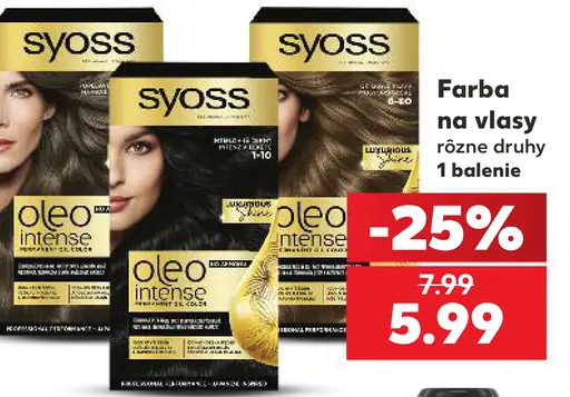 Syoss farba na vlasy rôzne odtiene