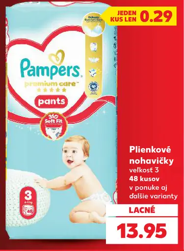Pampers Pants plienkové nohavičky, veľkosť 3