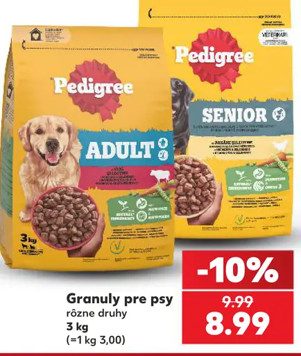 Pedigree granuly pre psy 2 druhy