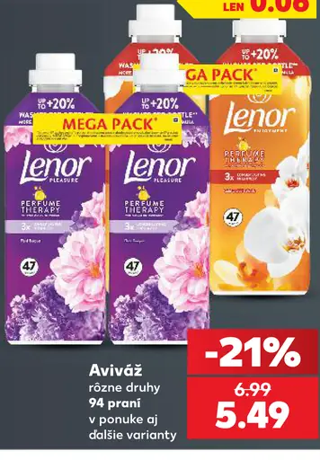 Lenor aviváž rôzne druhy
