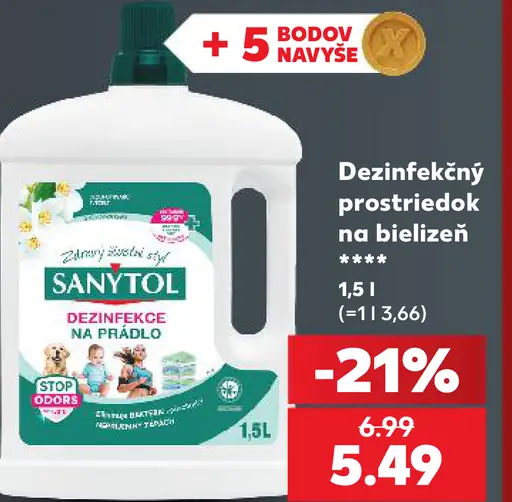 SANYTOL dezinfekčný prostriedok na bielizeň